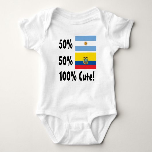 50%のアルゼンチン人50%のEcuadorianかわいい100% ベビーボディスーツ (正面)