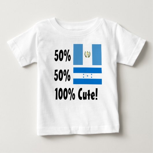50%のグアテマラ人50%のホンジュラス人かわいい100% ベビーTシャツ (正面)