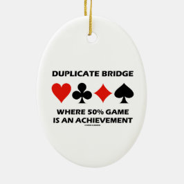 50%のゲームが達成であるところ重複した橋 セラミックオーナメント