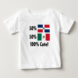 50%のドミニコ共和国人50%のメキシコ人かわいい100% ベビーTシャツ