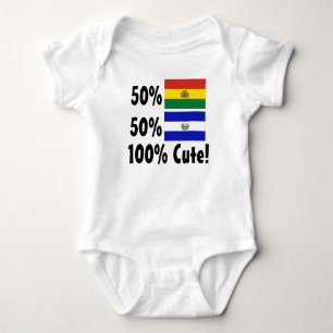 50%のボリビア人50%エルサルバドル人かわいい100% ベビーボディスーツ
