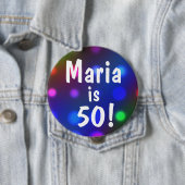 50! または年齢および一流の誕生日ボタンPin 缶バッジ (インサイチュ)