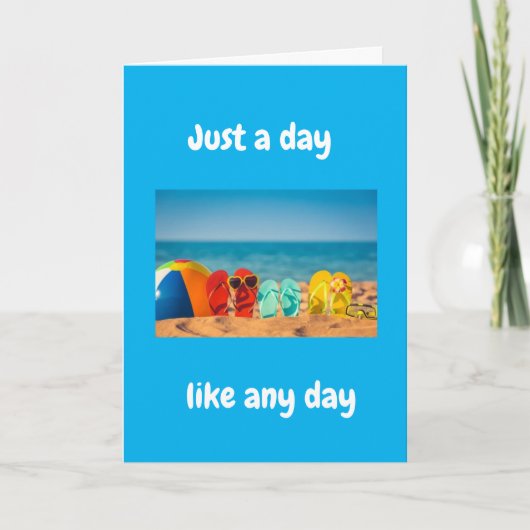 "50"を回す特別な日だ カード (正面)