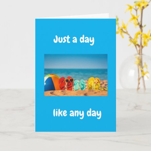 "50"を回す特別な日だ カード (黄色い花)