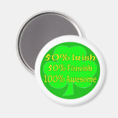 50%アイルランド語50%フィンランド語100素晴らし% マグネット (正面/裏面)