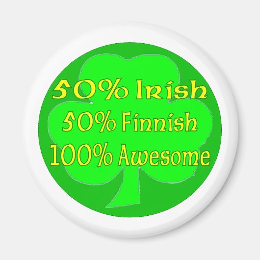 50%アイルランド語50%フィンランド語100素晴らし% マグネット (正面)