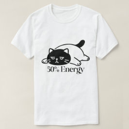 50% エネルギー 面白い バッテリー切れ気味の気分 デザイン Tシャツ