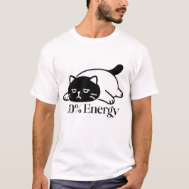 50% エネルギー 面白い バッテリー切れ気味の気分 デザイン Tシャツ