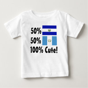 50%エルサルバドル人50%のグアテマラ人かわいい100% ベビーTシャツ