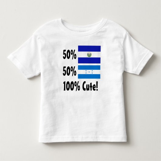 50%エルサルバドル人50%のホンジュラス人かわいい100% トドラーTシャツ (正面)