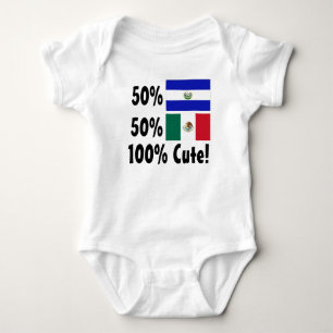50%エルサルバドル人50%のメキシコ人かわいい100% ベビーボディスーツ