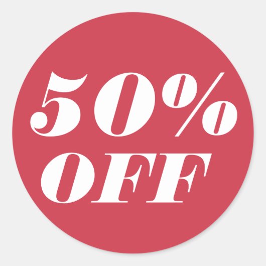 50%オフのカスタマイズ文字 ラウンドシール (正面)