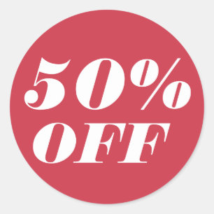 50%オフのカスタマイズ文字 ラウンドシール