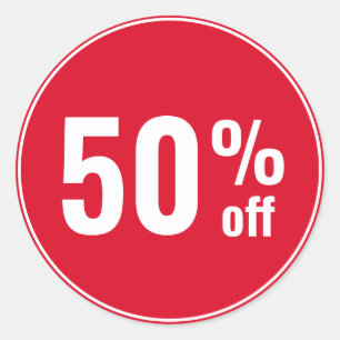 50%オフの割引セール ラウンドシール