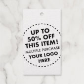 50%オフバルク買ディスカウントカスタムシルバーフォイルクラフト ギフトタグ (裏面)