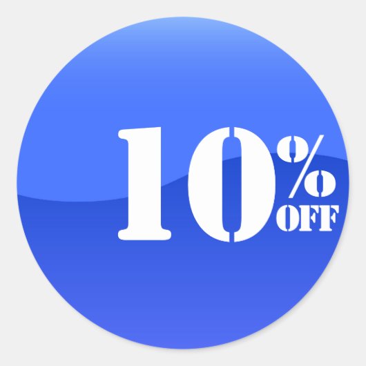 50%オフ割引セールのステッカー光沢 ラウンドシール (正面)