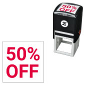 50%オフ明るい赤の販売チケット自己インクスタンプ セルフインキングスタンプ (インサイチュ)