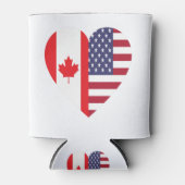50%カナダ50%アメリカ100%ギフト素晴らしおもしろい 缶クーラー (正面)