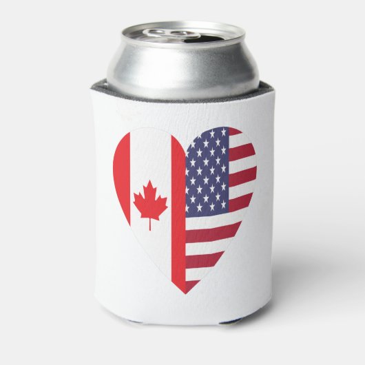 50%カナダ50%アメリカ100%ギフト素晴らしおもしろい 缶クーラー (缶裏面)