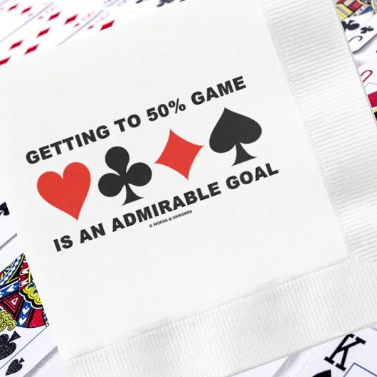 50%ゲーム到達は立派な目標 縁ありカクテルナプキン