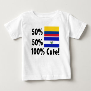 50%コロンビアの50%エルサルバドル人かわいい100% ベビーTシャツ