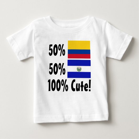 50%コロンビアの50%エルサルバドル人かわいい100% ベビーTシャツ (正面)