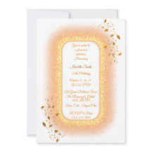 50&ファブルゴールデン誕生日招待状