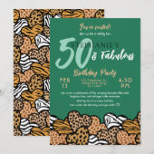 50&ファブルースエメラルドワイルドハート5誕生日 招待状 (正面/裏面)