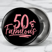 50 &ファボラスピンクグリッター50th誕生日スパークル
