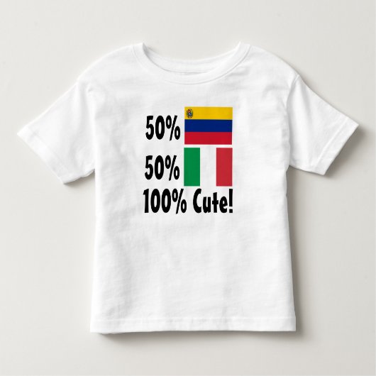 50%ベネズエラ50% イタリアン 100%可愛い トドラーTシャツ (正面)
