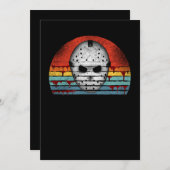 50.ホラー映画レトロサンセットホッケーマスク セーブザデート (正面/裏面)