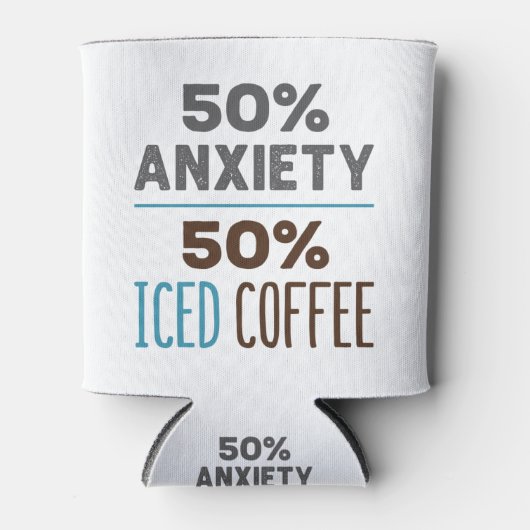 50%不安50%アイスコーヒー 缶クーラー (正面)