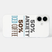 50% 不安 50% アイスコーヒー Case-Mate iPhoneケース (裏面 (横))