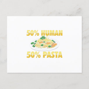 50%人間50%パスタ 麺類ギフトアイディア ポストカード