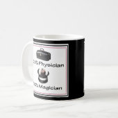 50%医師 50%マジシャン ドクターマグ コーヒーマグカップ (正面左)