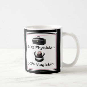 50%医師 50%マジシャン ドクターマグ コーヒーマグカップ