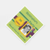 50 男性へ今日の写真名グリーンパーティー スタンダードランチョンナプキン (角)