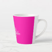 50&素晴らしいシルバータイポグラフィ50th誕生日 カフェラテマグ (右)