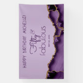 50&素晴らしいパープル金ゴールド50誕生日バナー 横断幕 (縦)