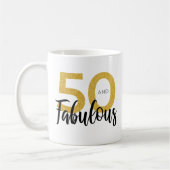 50 +素晴らしい50th誕生日パーティギフト コーヒーマグカップ (左)