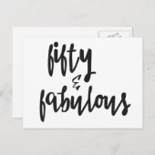 50&素晴らしい – 50誕生日はがき ポストカード (正面/裏面)