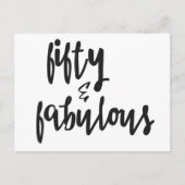 50&素晴らしい – 50誕生日はがき ポストカード (正面)