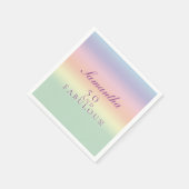 50、素晴らしい！50誕生日水彩パーティー スタンダードカクテルナプキン (角)