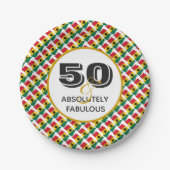 50&絶対に素晴らしいガーナお祝い ペーパープレート (正面)
