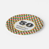 50&絶対に素晴らしいガーナお祝い ペーパープレート (アングル)