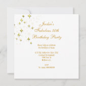 50 誕生日のゴールドシャンパン 招待状 (裏面)