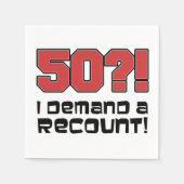 50?誕生日パーティーおもしろいの詳報を求める スタンダードカクテルナプキン (正面)