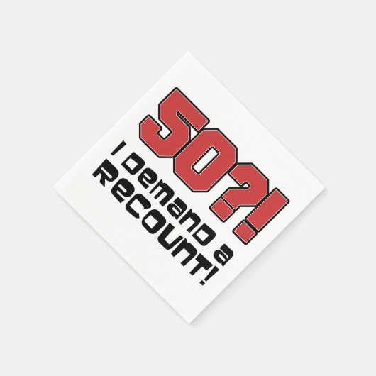 50?誕生日パーティーおもしろいの詳報を求める スタンダードカクテルナプキン (角)