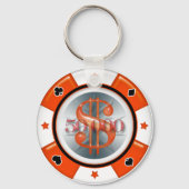 $50,000.00トランプのポーカー賭博チップ キーホルダー (正面)