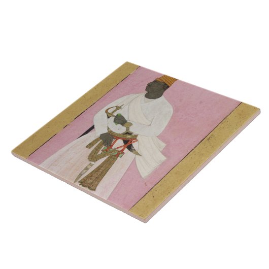 50.14/8 Devaで記されるMalikのこはく色のポートレート タイル (側面)